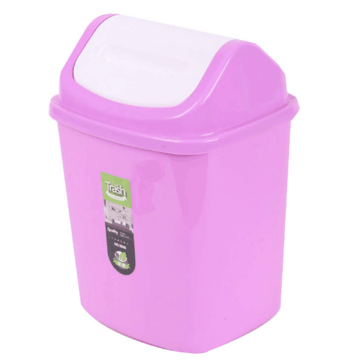 9807PP材质时尚翻盖垃圾桶家用大容量塑料垃圾桶A6-3-1