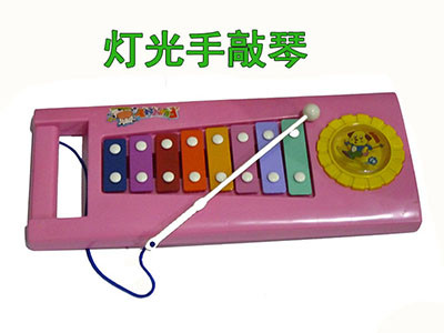 灯光八音敲琴宝宝手敲木琴木质儿童益智玩具钢质琴片早教乐器E8-2-2