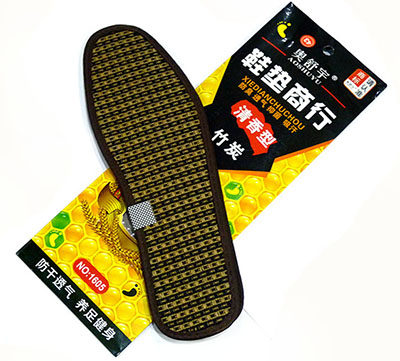 （1200双/件）1605清香型竹炭防干透气鞋垫吸汗男女通用鞋垫36-43混码A29-2-1