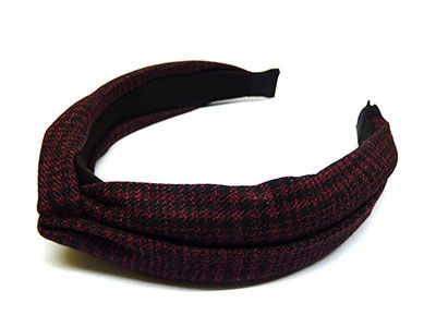 韩国新款简约气质布艺条纹交叉打结勾勾宽边发箍头箍女士头发饰品六C4-3-5