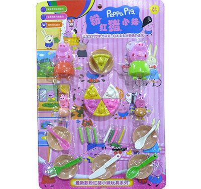 42*28CM生日派对粉红猪小妹玩具儿童过家家趣味餐具益智玩具E6-4-2
