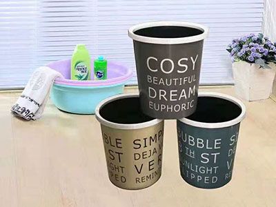 大号环保纸篓客厅厨房垃圾桶pp垃圾桶纸篓CX-605/E4后空