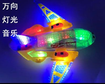DIY组装儿童玩具飞机通体发光音乐电动空中巴士客机航空模型E8-3-3