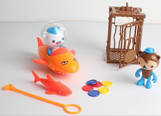 海底小纵队儿童模型章鱼弹射玩具海底探险队过家家玩具E6-4-4