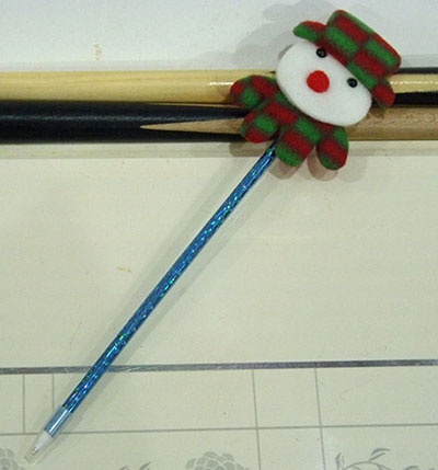 创意卡通圣诞系列硬杆圆珠笔学生文具-七彩圣诞老人