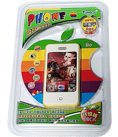 特价益智早教凯迪利仿真iPhone4S触屏手机 儿童手机玩具故事机P46-A/A22-2-2