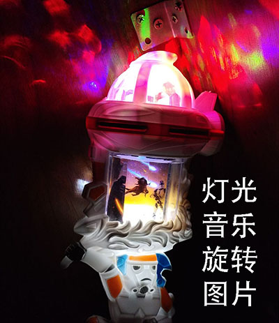 新款儿童发光音乐旋转魔法棒LED发光星球大战玩具 E8-1-1