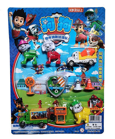 旺旺特工队儿童汽车路标模型车玩具 益智儿童玩具组合1688-403E7-4-3