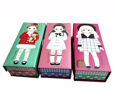 女孩双层铅笔盒小学生文具盒可爱卡通带镜子多功能创意笔盒(无售后)