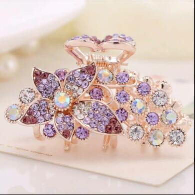 大码日韩发饰水钻头头饰头发夹子发抓夹大号马尾卡子盘发抓卡B9-1-4