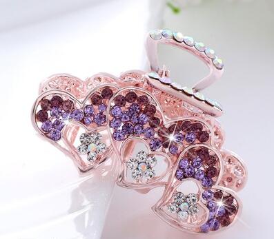 大码日韩发饰水钻头头饰头发夹子发抓夹大号马尾卡子盘发抓卡B9-1-4