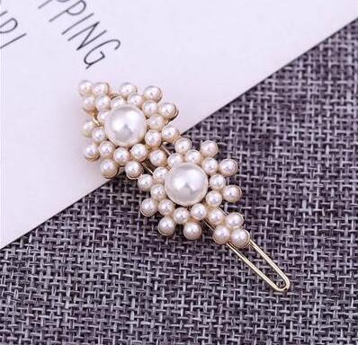 网红发卡边夹刘海夹头饰简约个少女珍珠发夹韩版一字夹B8-1-2