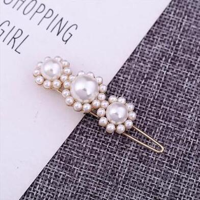网红发卡边夹刘海夹头饰简约个少女珍珠发夹韩版一字夹B8-1-2