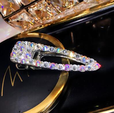 水晶发夹水钻高档镶钻大号韩版一字夹网红刘海夹韩式发卡发饰头饰  B7-3-4