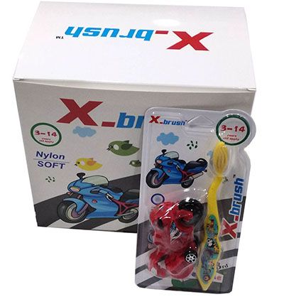儿童软毛牙刷 儿童牙刷送玩具摩托车8339a15-3-3