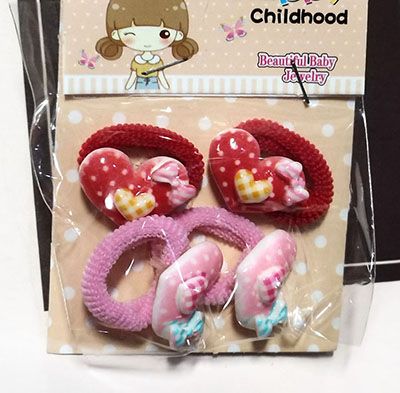 4个装韩版宝夹儿童头花女童头饰小扎头发橡皮筋不伤发学生  C6-2-6