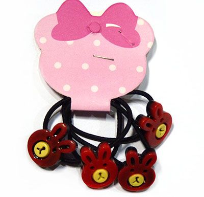 （3-4支装）可爱卡通发饰发圈头绳韩版皮筋头扣C6-2-6