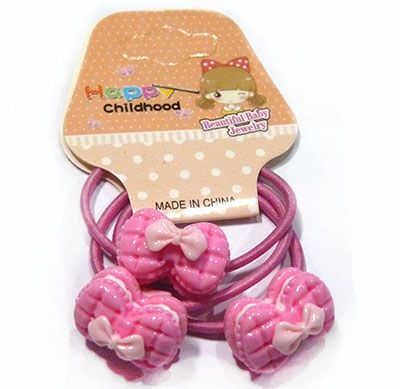 （3-4支装）可爱卡通发饰发圈头绳韩版皮筋头扣C6-2-6
