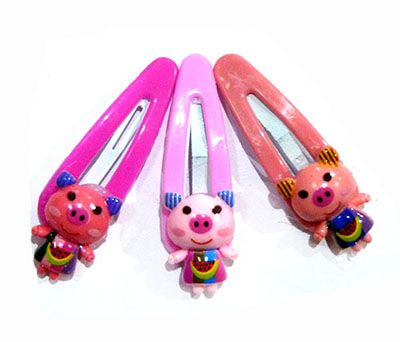 （3个装）儿童卡通bb发夹彩色可爱发卡甜美边夹发饰头饰B4-1-3