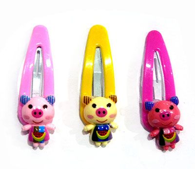 （3个装）儿童卡通bb发夹彩色可爱发卡甜美边夹发饰头饰B4-1-3