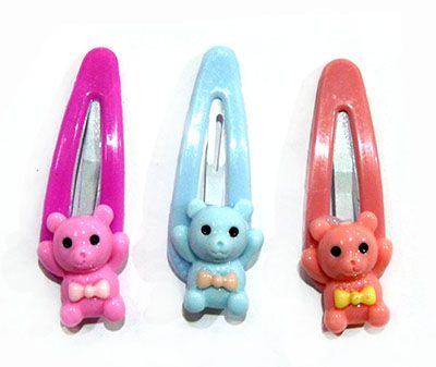 （3个装）儿童卡通bb发夹彩色可爱发卡甜美边夹发饰头饰B4-1-3