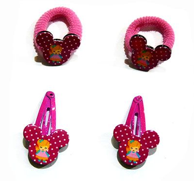 (4个装)韩版可爱卡通公主夹子儿童头饰品头花发卡C6-2-6