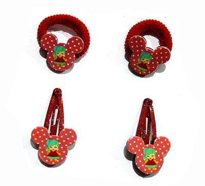 (4个装)韩版可爱卡通公主夹子儿童头饰品头花发卡C6-2-6