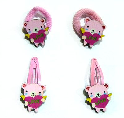 (4个装)韩版可爱卡通公主夹子儿童头饰品头花发卡C6-2-6