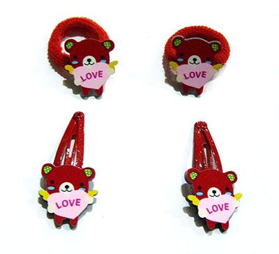 (4个装)韩版可爱卡通公主夹子儿童头饰品头花发卡C6-2-6