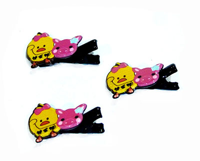 3个装儿童发夹边夹鸭嘴夹发饰品超可爱混款