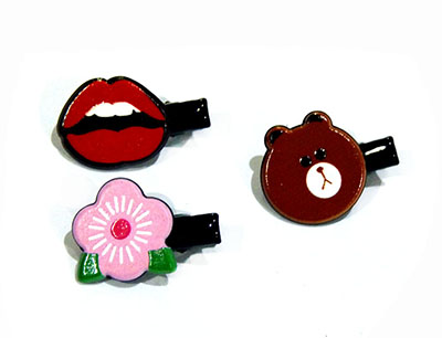 3个装儿童发夹边夹鸭嘴夹发饰品超可爱混款