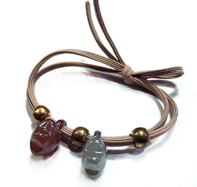 41号韩国简约串串珠水晶头绳成人发绳B2-4-2