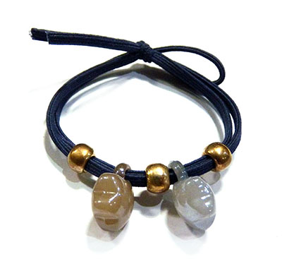 41号韩国简约串串珠水晶头绳成人发绳B2-4-2