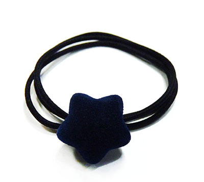 11号韩国简约磨砂毛五角星头绳成人发绳B3-4-2