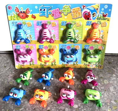 创意儿童益智上链发条玩具卡通螃蟹龙虾 上劲宝宝玩具7201六B26-2-1