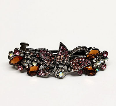 新款大号韩国捷克钻水晶夹弹簧夹盘头饰品顶夹马尾夹C5-2-4