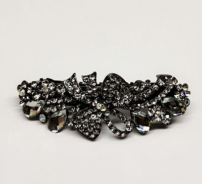 新款大号韩国捷克钻水晶夹弹簧夹盘头饰品顶夹马尾夹C5-2-4