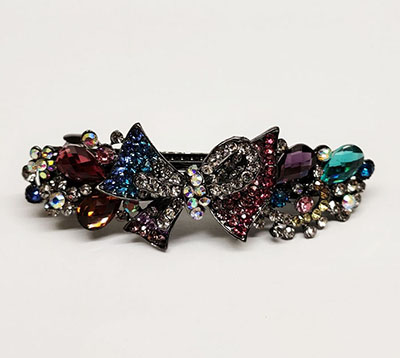 新款大号韩国捷克钻水晶夹弹簧夹盘头饰品顶夹马尾夹C5-2-4