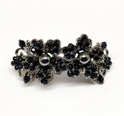 韩版水晶发夹古色饰品发饰蝴蝶结合金水钻弹簧夹 C5-2-3