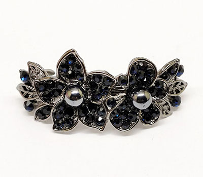 韩版水晶发夹古色饰品发饰蝴蝶结合金水钻弹簧夹C5-2-3