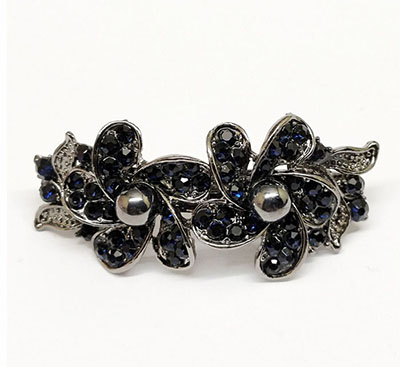 韩版水晶发夹古色饰品发饰蝴蝶结合金水钻弹簧夹 C5-2-3