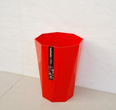 高档环保塑料杂物桶客厅卫生桶 钻石垃圾桶0126E4后空