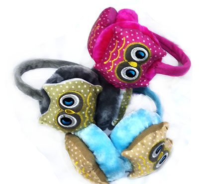 韩版混款立体猫头鹰女士保暖耳罩 甜美学生时尚耳朵耳暖耳包六B20-4-1
