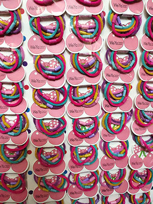 韩版5支装高质感发圈发绳实用头绳 橡皮筋彩色糖果色扎头发圈C3-1-1