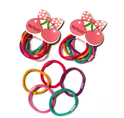 韩版5支装高质感发圈发绳实用头绳 橡皮筋彩色糖果色扎头发圈C3-1-1