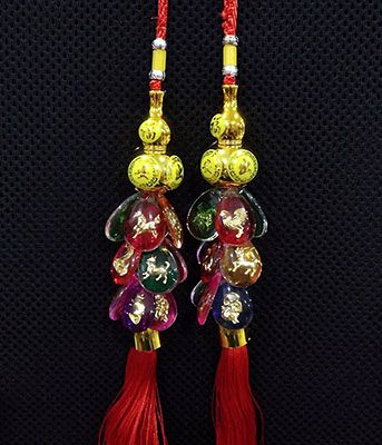 葫芦彩色水晶精致网红短款超闪个性汽车挂饰男女平安符六c2-2-1