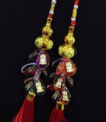 葫芦彩色水晶精致网红短款超闪个性汽车挂饰男女平安符六c2-2-1