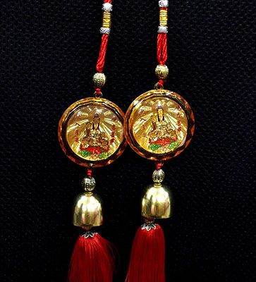 纯铜铃汽车挂件毛主席像车饰挂件保平安车载车上车内后视镜吊坠B1-1-2