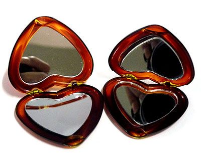 B037随身便携双面化妆镜 女生小清新折叠小镜子八A6-2-3