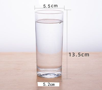 原价2.15元（秒杀） 大号单层杯水杯 耐热加厚直身圆玻璃杯300ml